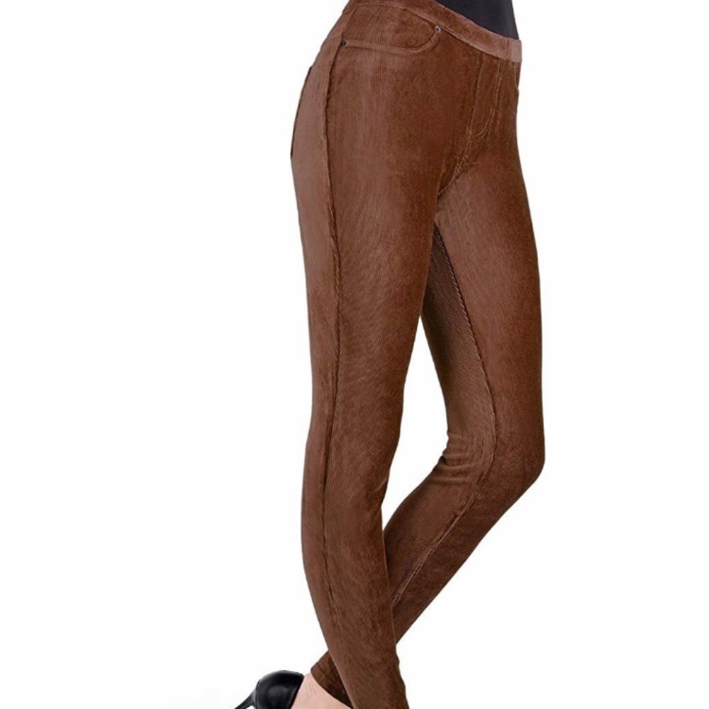 MeMoi Brown Corduroy Leggings